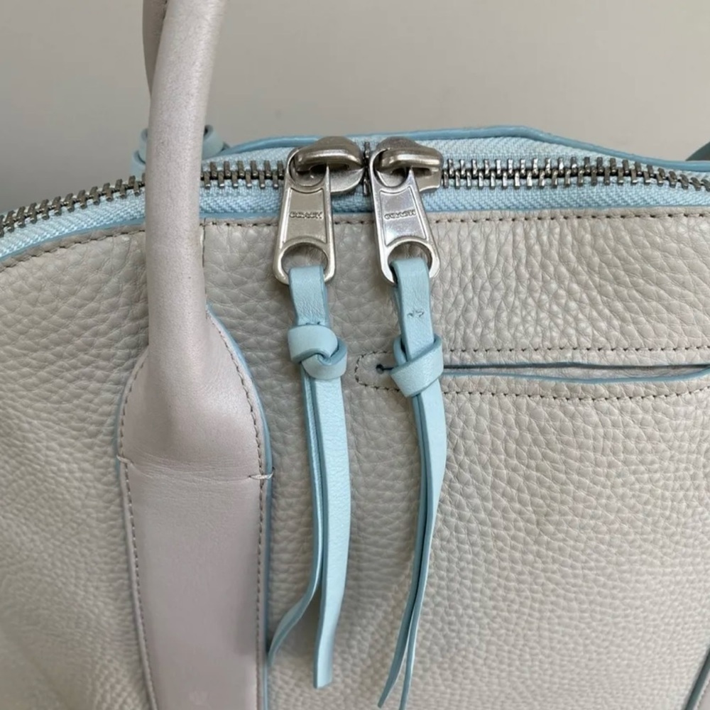 Coach Bleeker Preston Edgepaint Cream/Blue Shoulder/Crossbody Bag - Picture 5 of 11